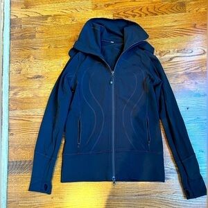 LULULEMON Vintage Define zip up jacket with hood black size 6